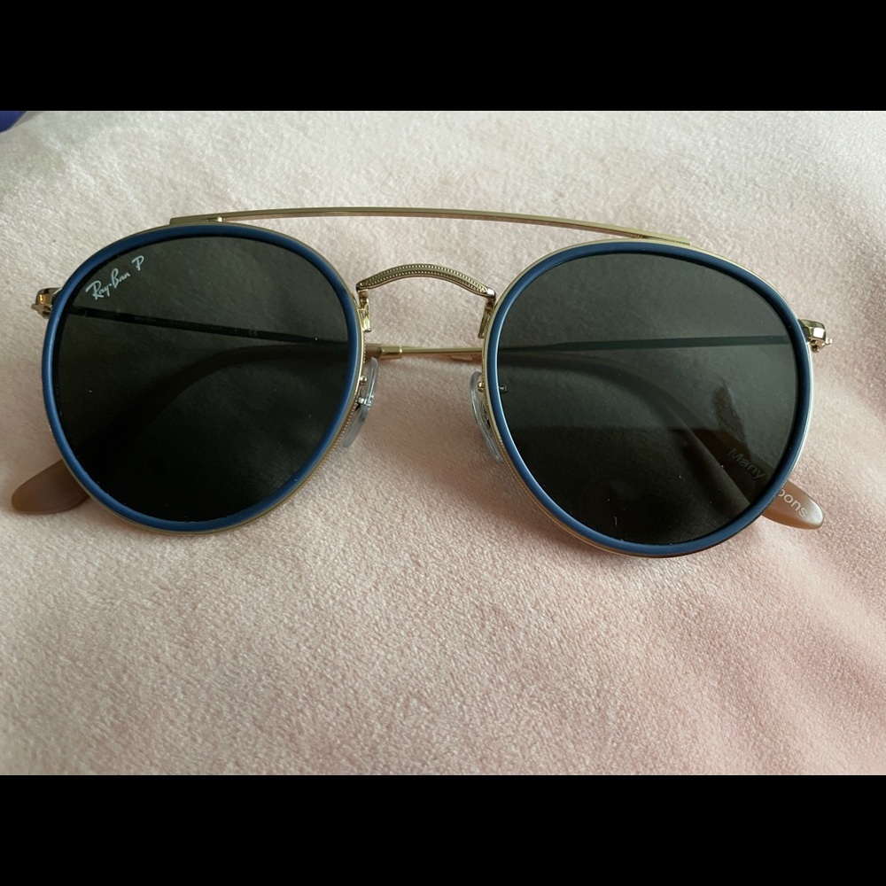 Ray-Ban sunglasses blue and gold
